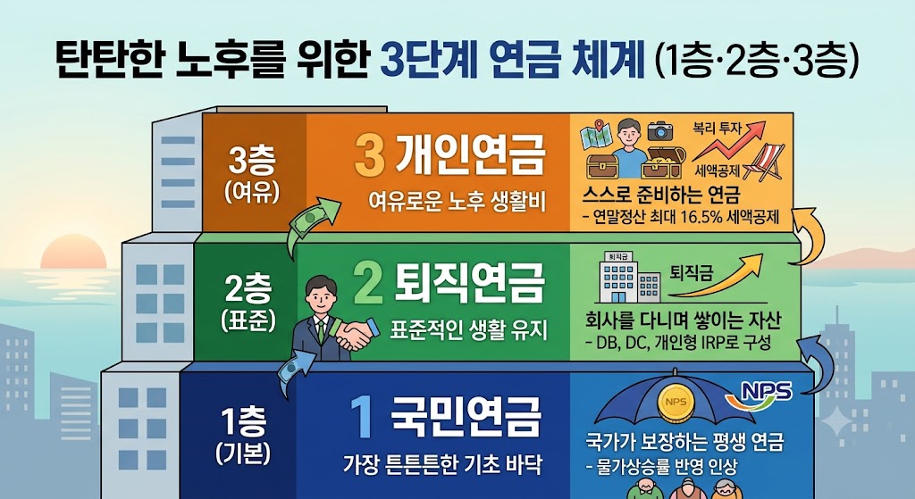 국민연금-퇴직연금-개인연금