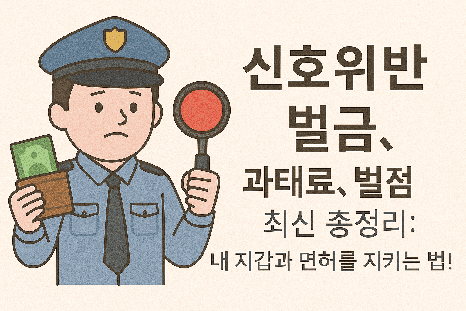 신호위반 벌금, 과태료, 벌점 최신 총정리: 내 지갑과 면허를 지키는 법!