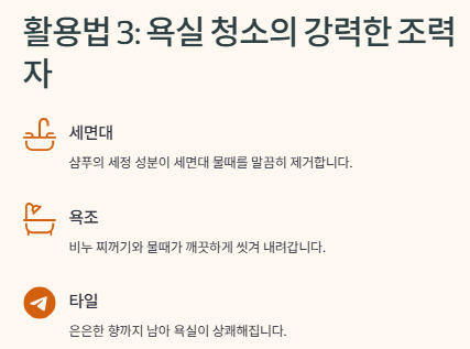 유통기한 지난 샴푸 활용법: 청소,세탁,세정제
