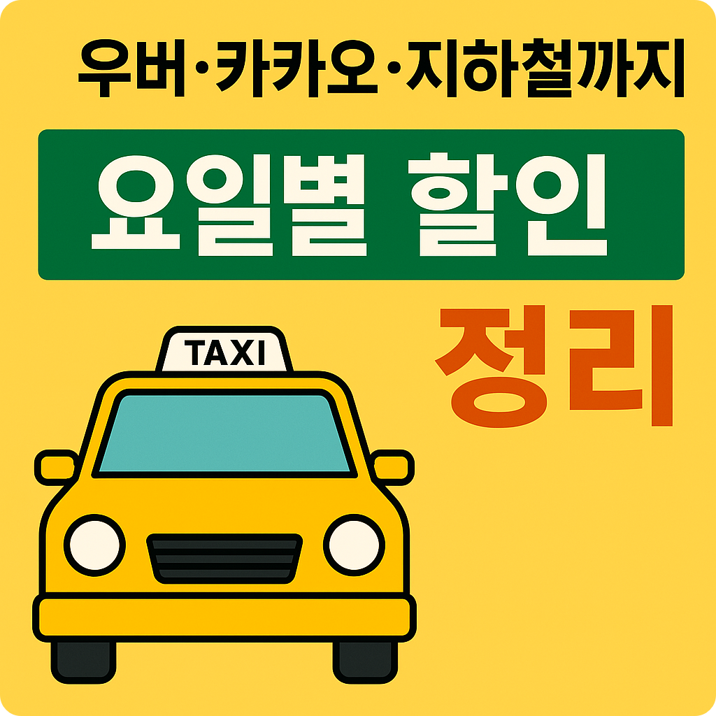 요일별 택시&middot;이동 할인 총정리
