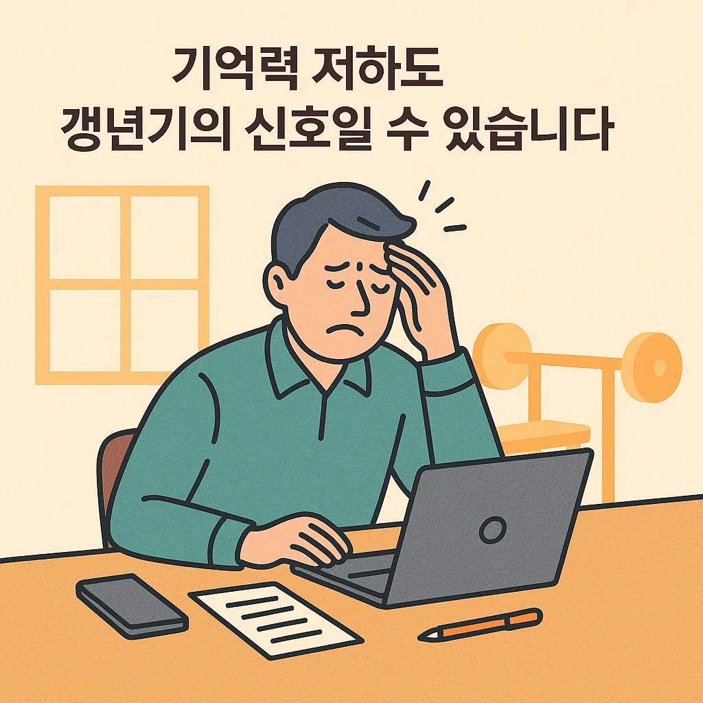 갱년기로 인한 스트레스를 겪는 중년 남성