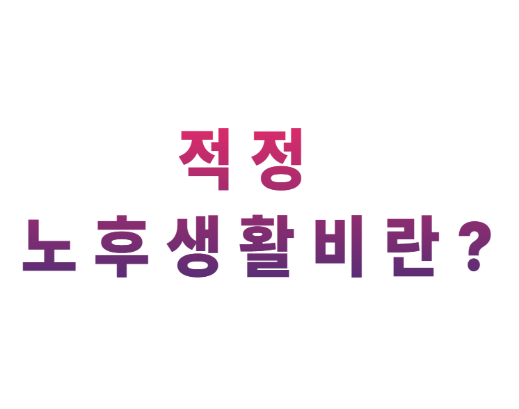 적정노후생활비, 국민연금, 생활비기준, 1인가구노후, 부부노후, 지역별생활비, 노후재무설계, 기대수명, 노후소득, 은퇴계획