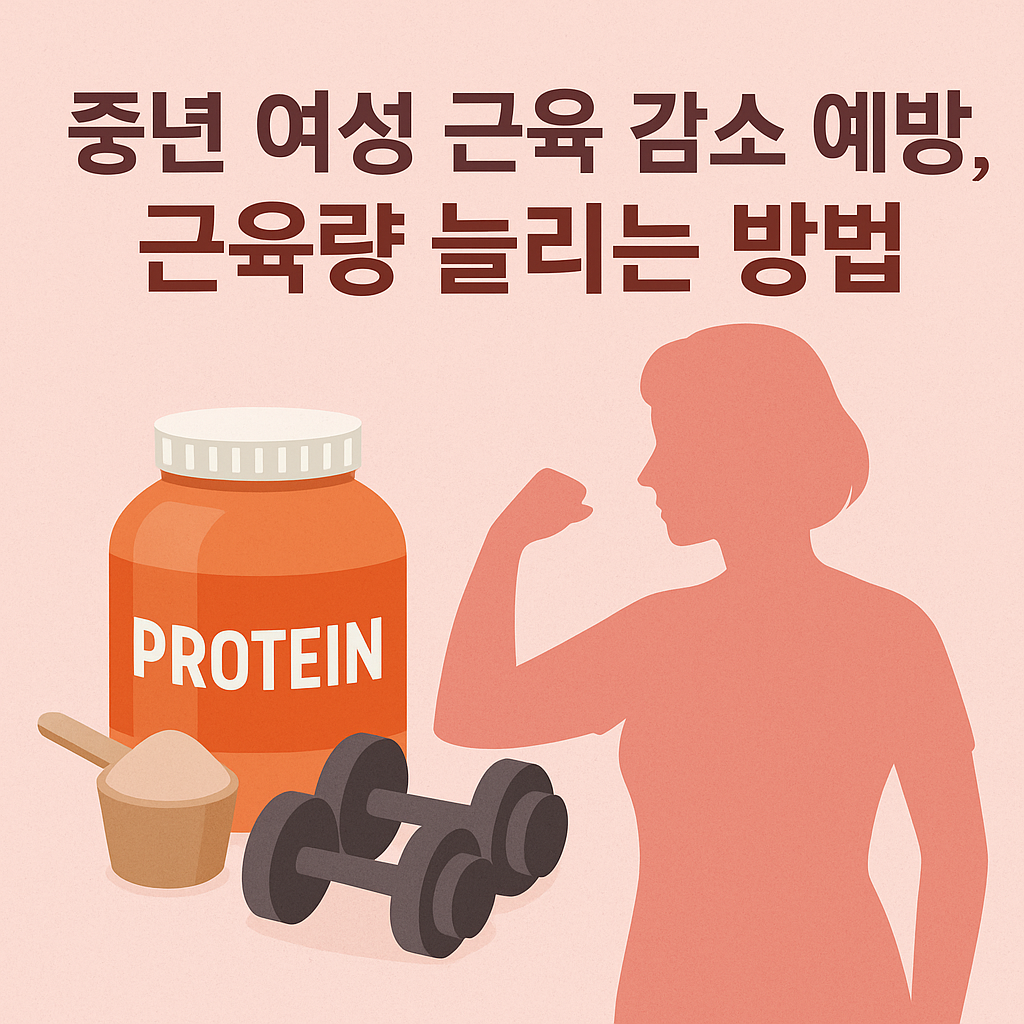 중년 여성 근육 감소 - 사진