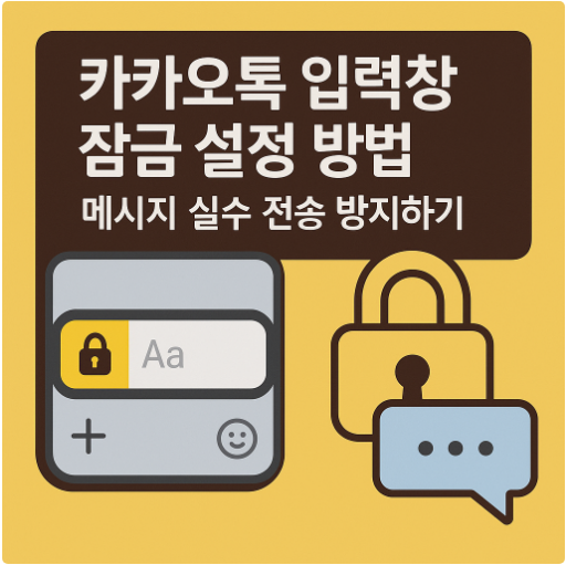 카카오톡 입력창 잠금 설정 방법 – 메시지 실수 전송 방지하기