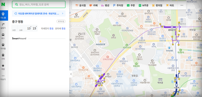 네이버지도-화면