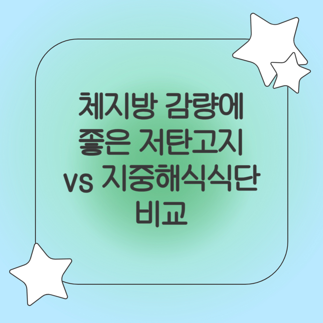 체지방 감량에 좋은 저탄고지 vs 지중해식 식단 비교