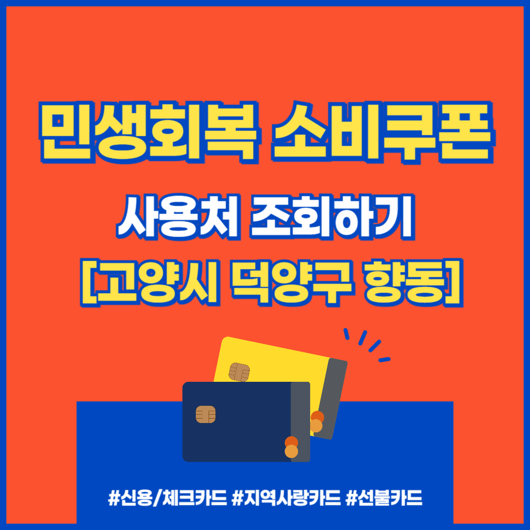 민생회복 소비쿠폰 사용처 조회하기 고양시 덕양구 향동 섬네일