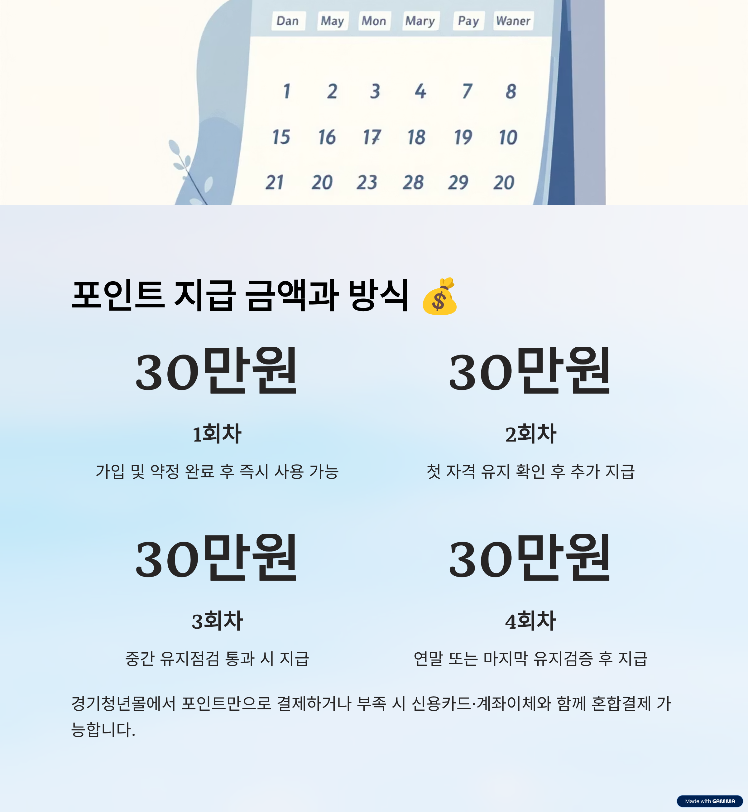 청년복지포인트- 카드사별 사용처 총정리