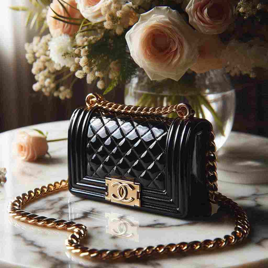 샤넬 페이턴트 보이백