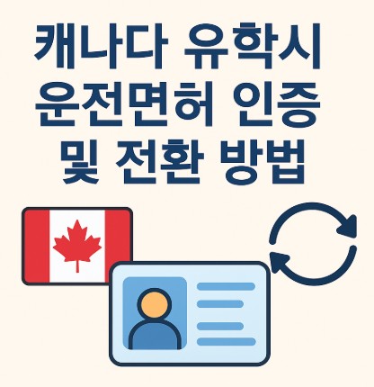 캐나다 유학시 운전면허 인증 및 전환 방법 안내 사진