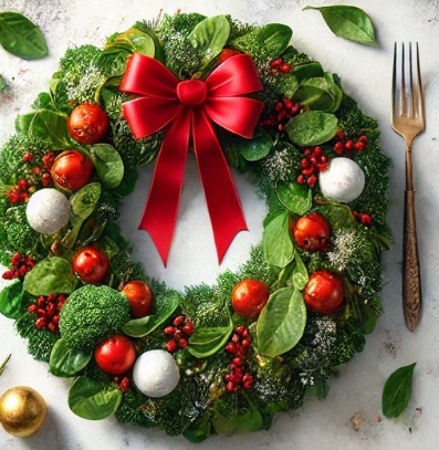 크리스마스장식의 음식