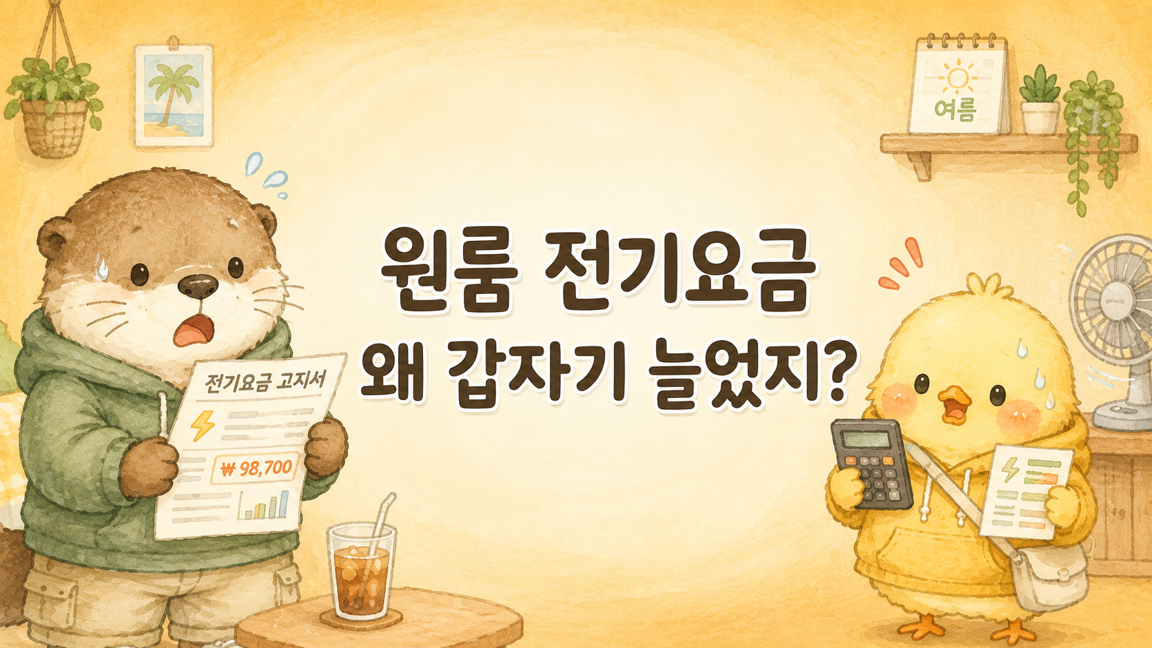 여름철 원룸 전기요금이 갑자기 늘어난 이유를 설명하는 글