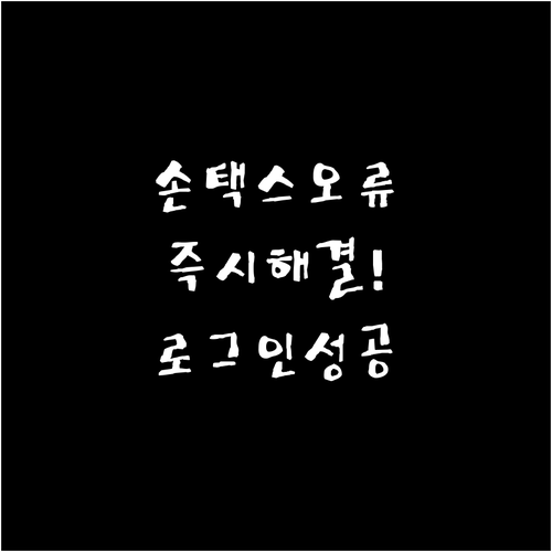 국세청 손택스 로그인 장애 유형별 즉..