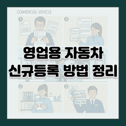 영업용 자동차 신규등록 방법 정리