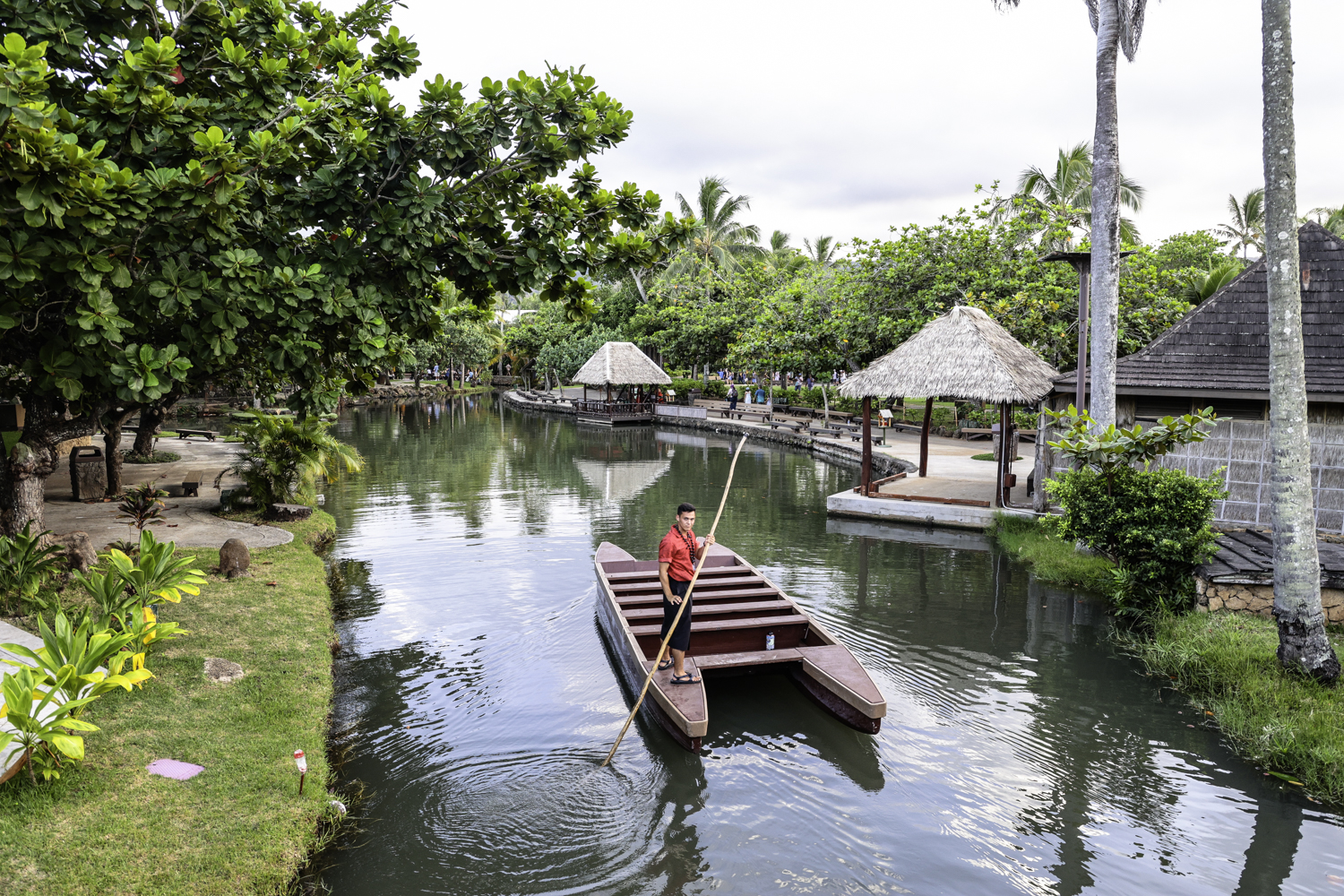 하와이 폴리네시안 센터 카누