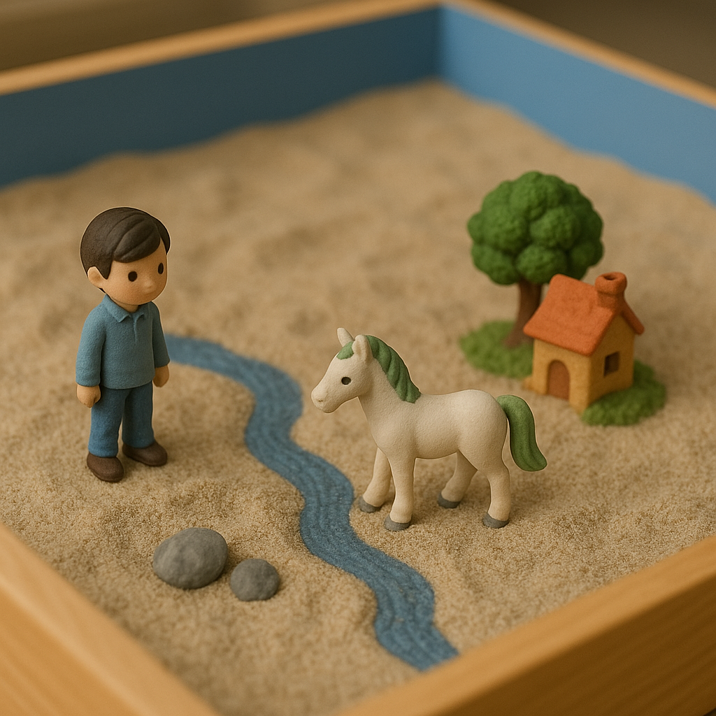 샌드트레이 테라피 사진