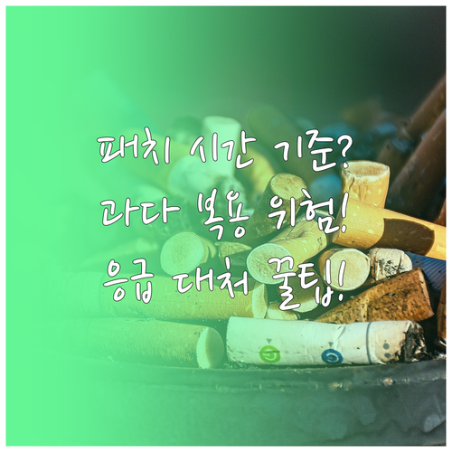 니코틴 패치 24시간 16시간 사용 ..