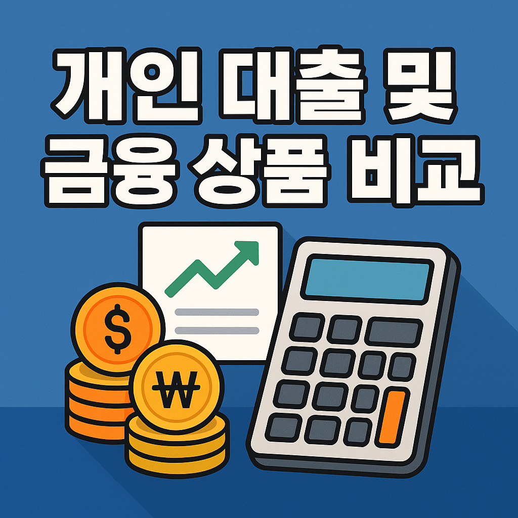 2025년 개인 대출 및 금융 상품 비교, 조건별 금리·승인율 차이 총정리