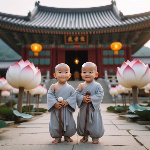 부천님 오신 날 동자승 이미지