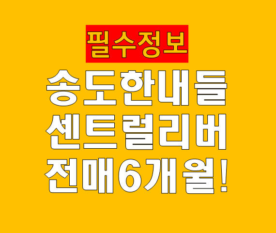 송도 한내들 센트럴리버, 인기 전매 6개월 만에 분위기 달라진 이유