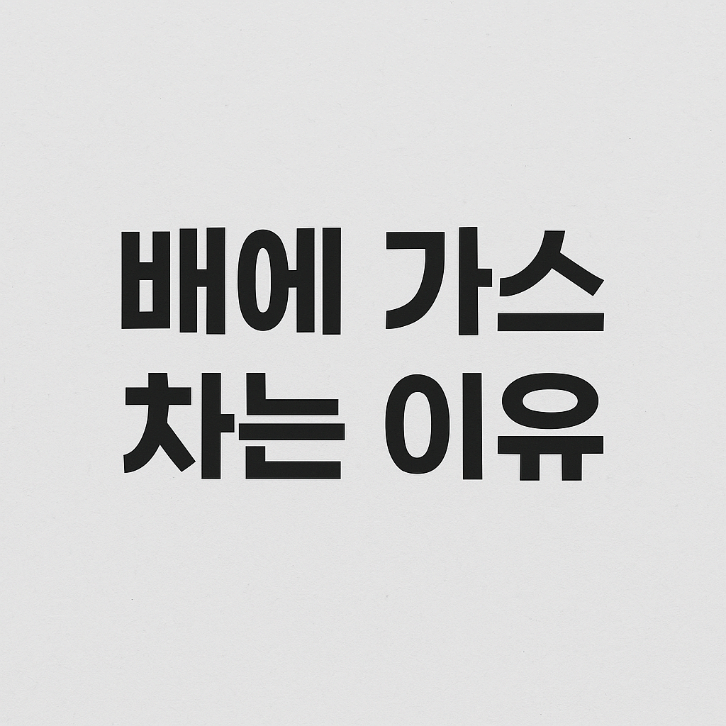 배에 가스 차는 이유와 해결 방법 총정리