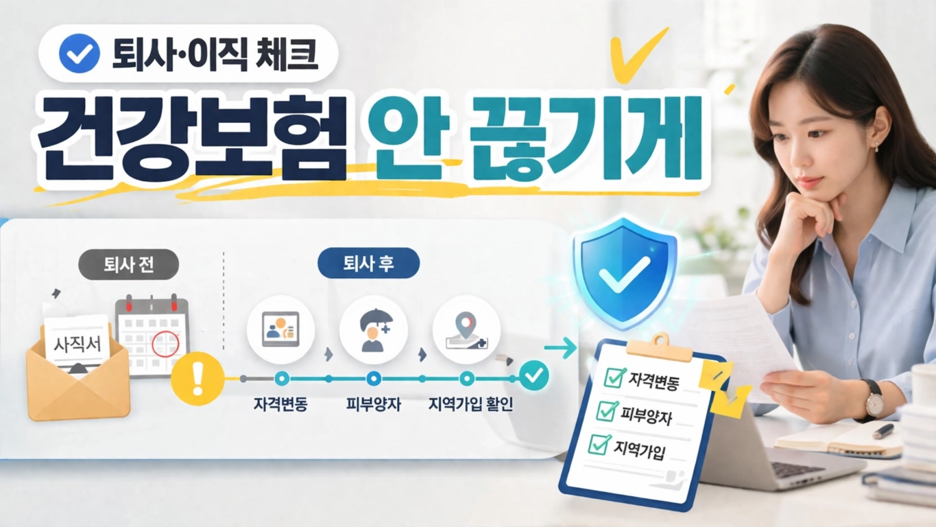 이직할 때 건강보험 끊길까? 퇴사 전후 꼭 확인할 것
