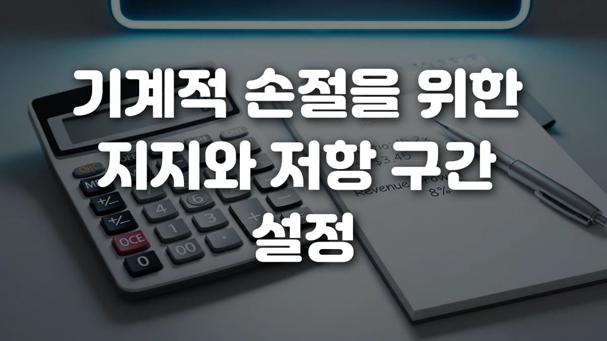 기계적 손절을 위한 지지와 저항 구간 설정