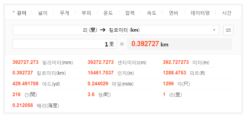 200리는 몇 km-1