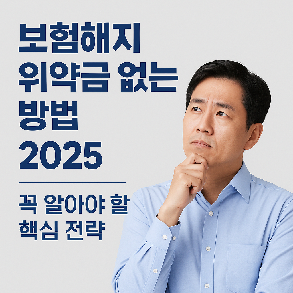 보험해지 위약금 없는 방법 2025