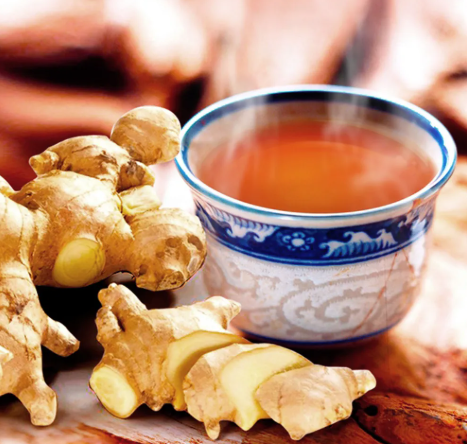 생강과 따듯한 생강차