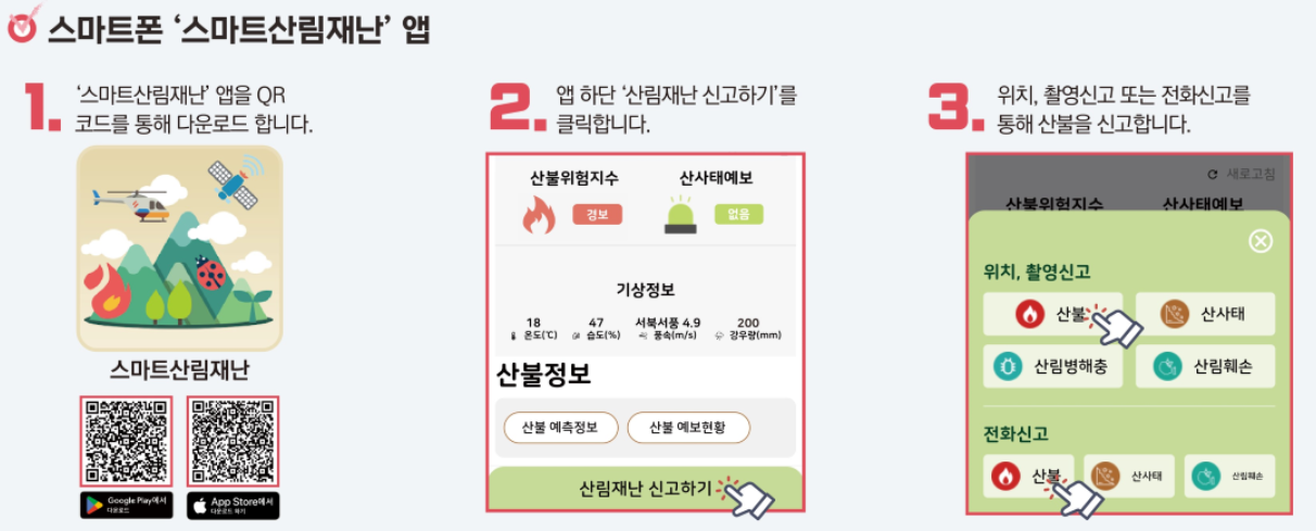 스마트폰-산림재난-앱