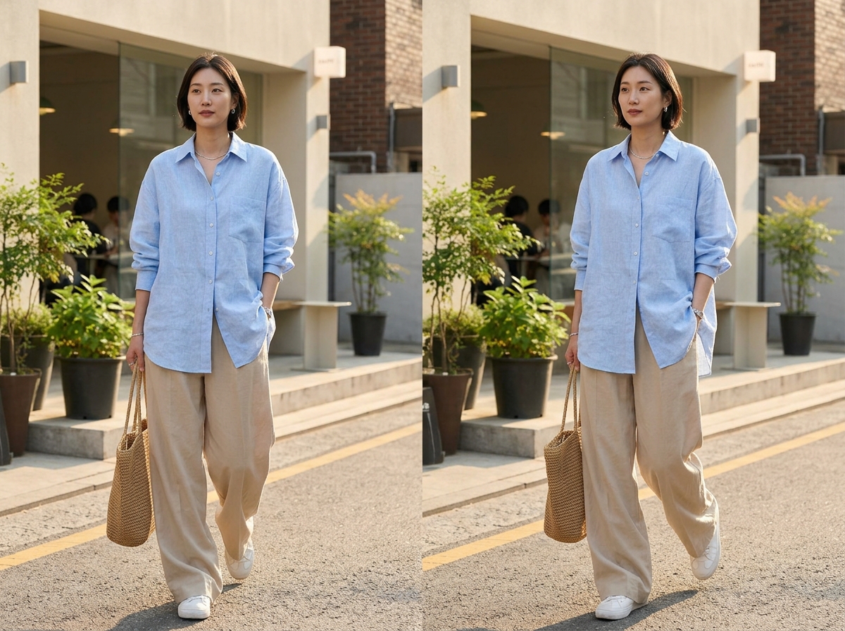 오버핏 신발 & 액세서리 매칭