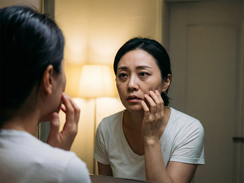 뷰티 디바이스 필요성, 3040 직장인 피부 고민, 탄력 저하, 홈케어, 노화 관리, 피부 피로