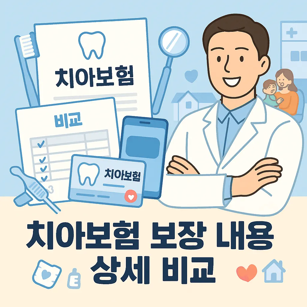 치아보험 보장 내용 선택 기준 상세 비교 2025