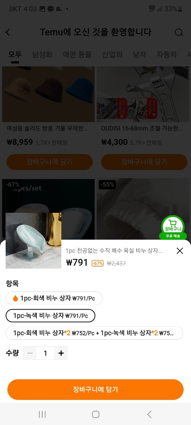 테무 쇼핑