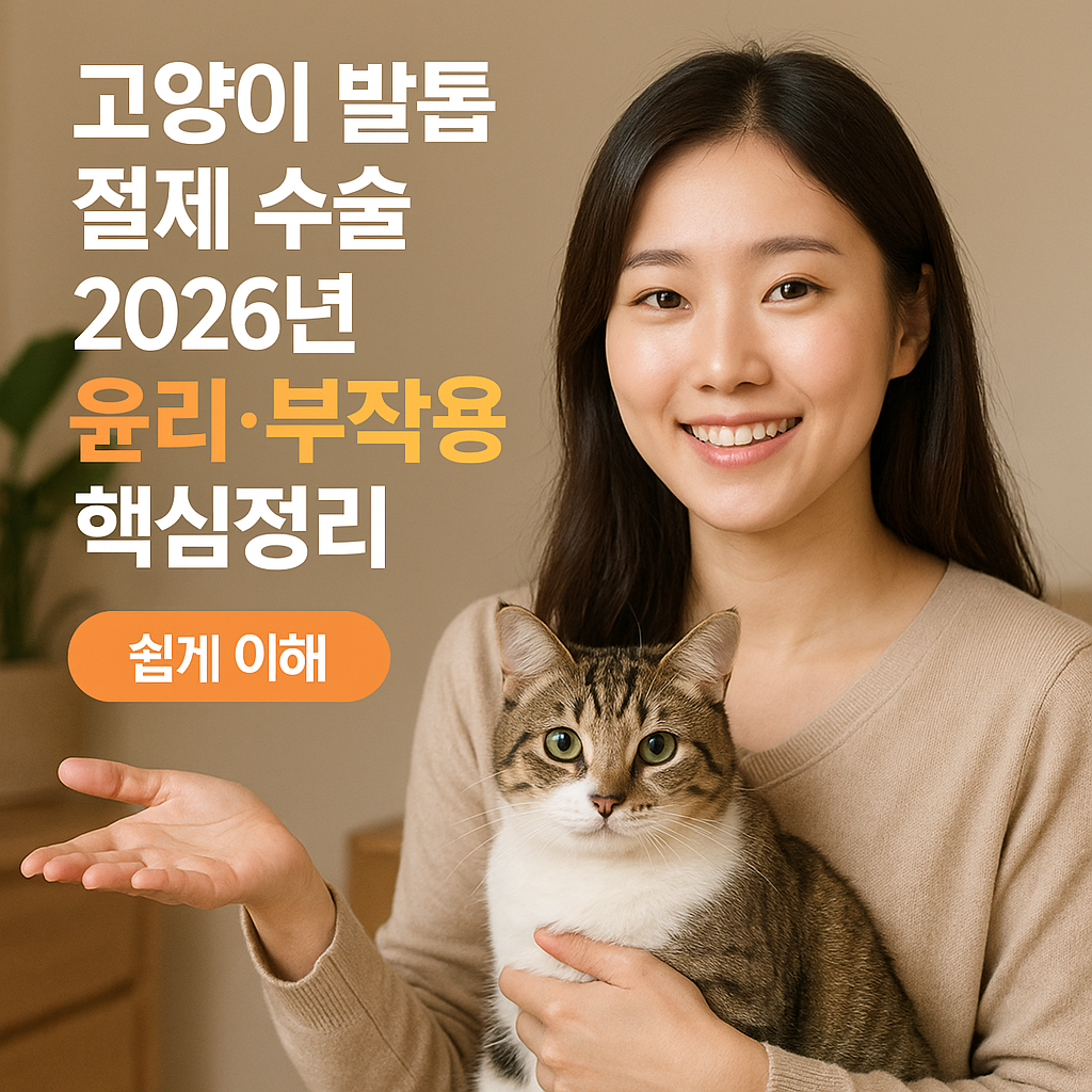 고양이 발톱 절제 수술 2026년 | 윤리·부작용 핵심정리