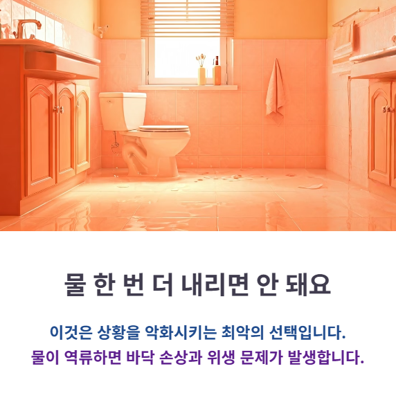 변기 막혔을 때 바로 해야 할 행동 5단계