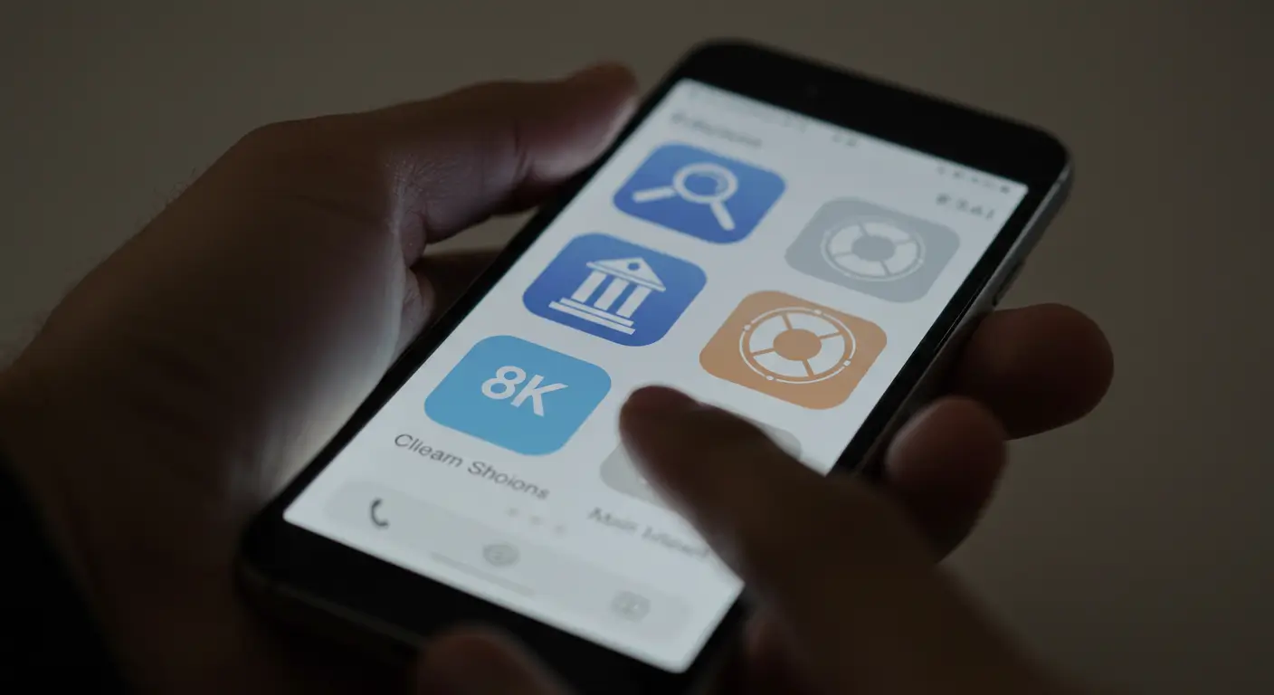 스마트폰으로 비교, 정부지원, 채무조정 등 근로자 채무통합서비스를 선택하는 모습