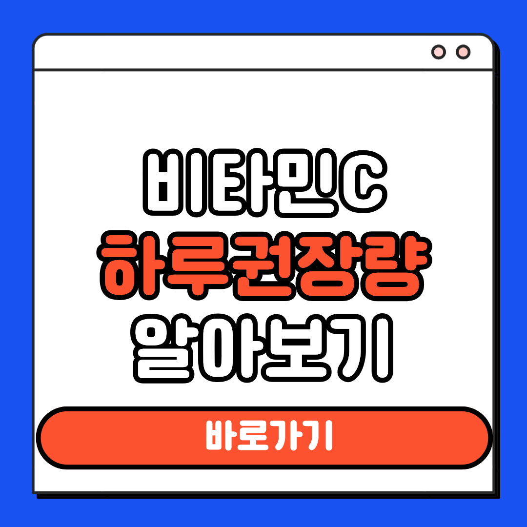 비타민C 하루 권장량