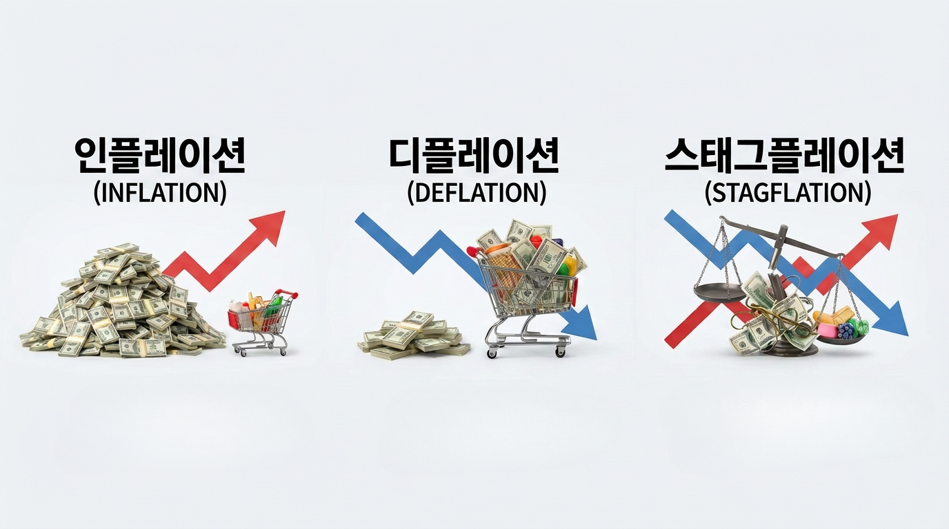 인플레이션, 디플레이션, 스태그플레이션 완벽 설명