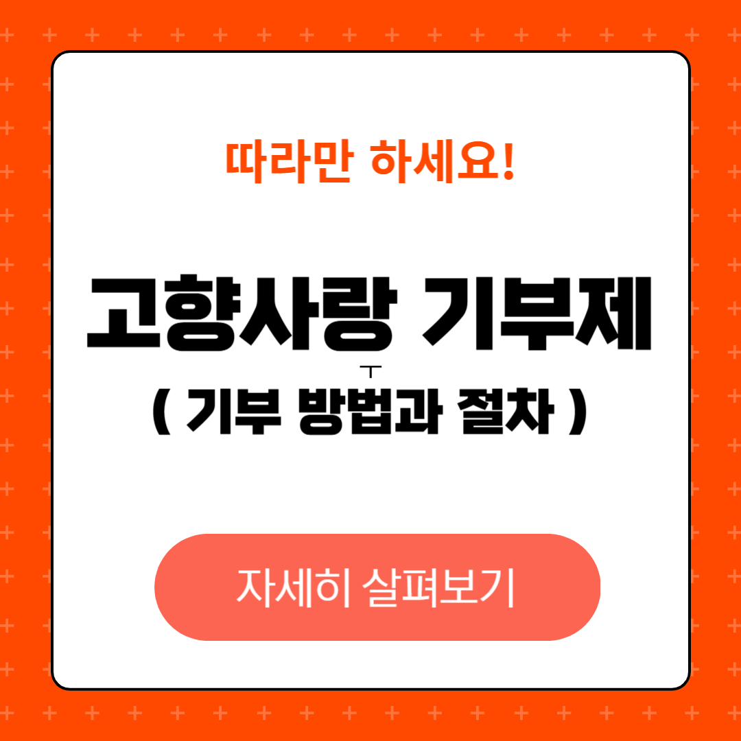 고향사랑 기부제 기부방법과 절차, 고향사랑이음, 고향사랑e음