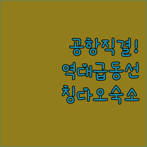 공항 터미널과 바로 연결된 역대급 동..