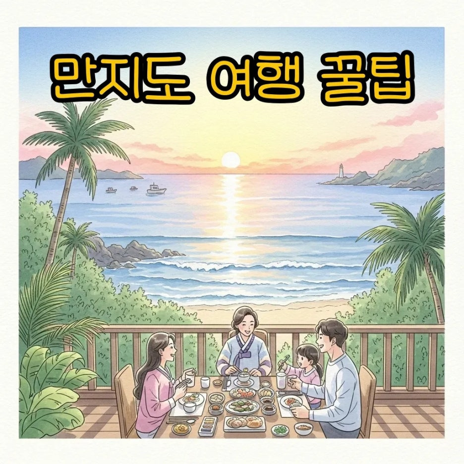 통영 만지도 1박3식 가족여행 풍경