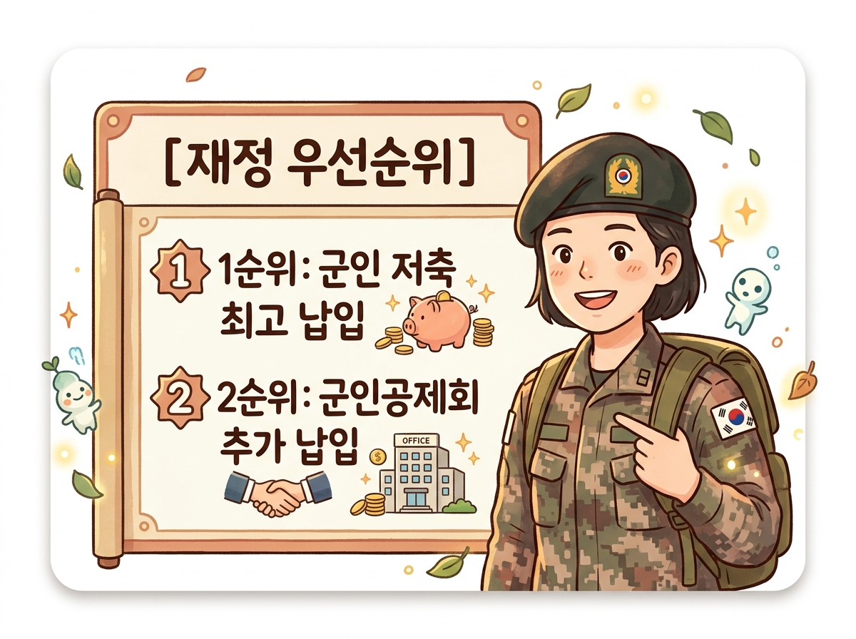 장병적금 군인공제회 납입 우선순위 전략 인포그래픽