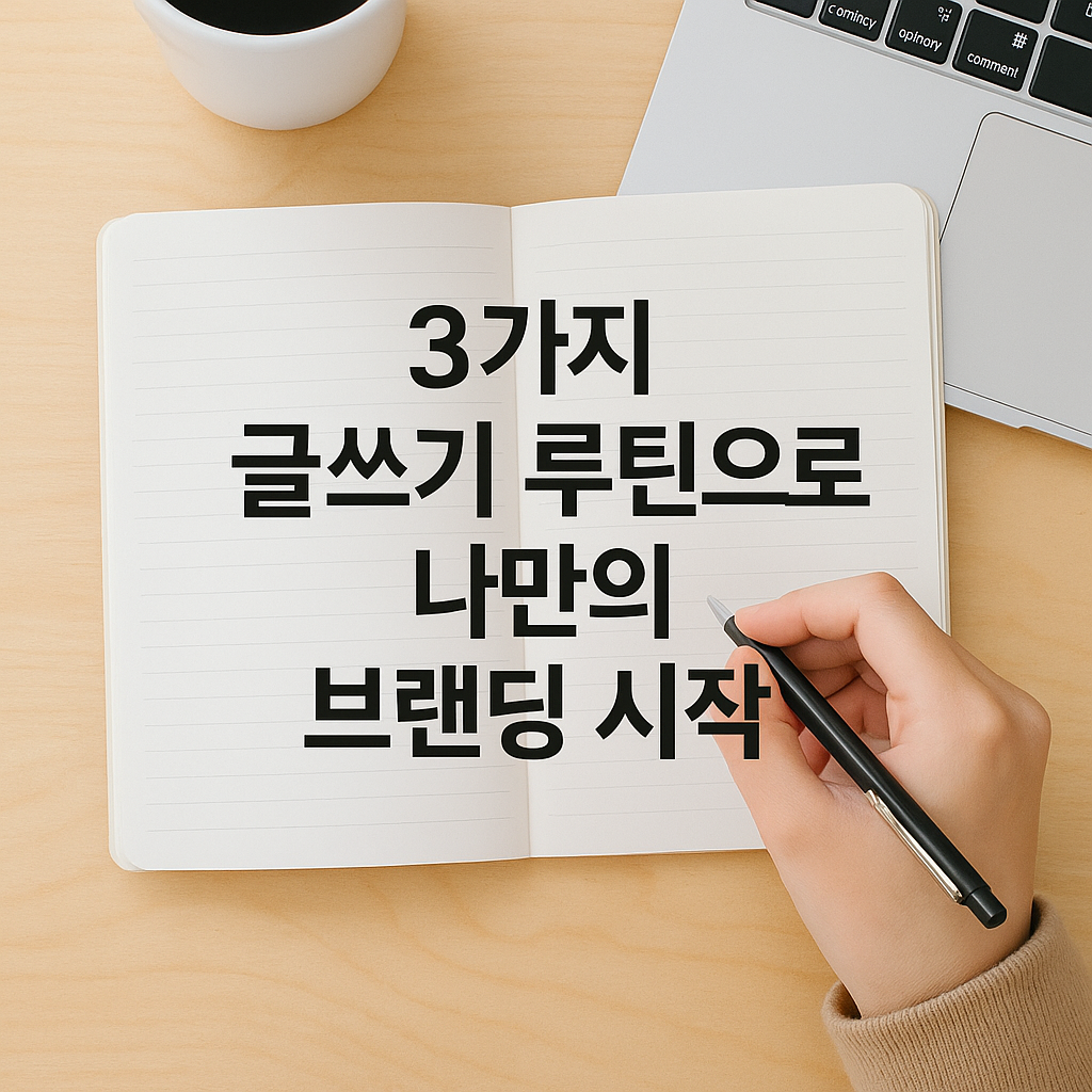 3가지 글쓰기 루틴으로 나만의 브랜딩 시작