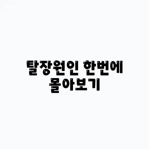 탈장원인 한번에 몰아보기