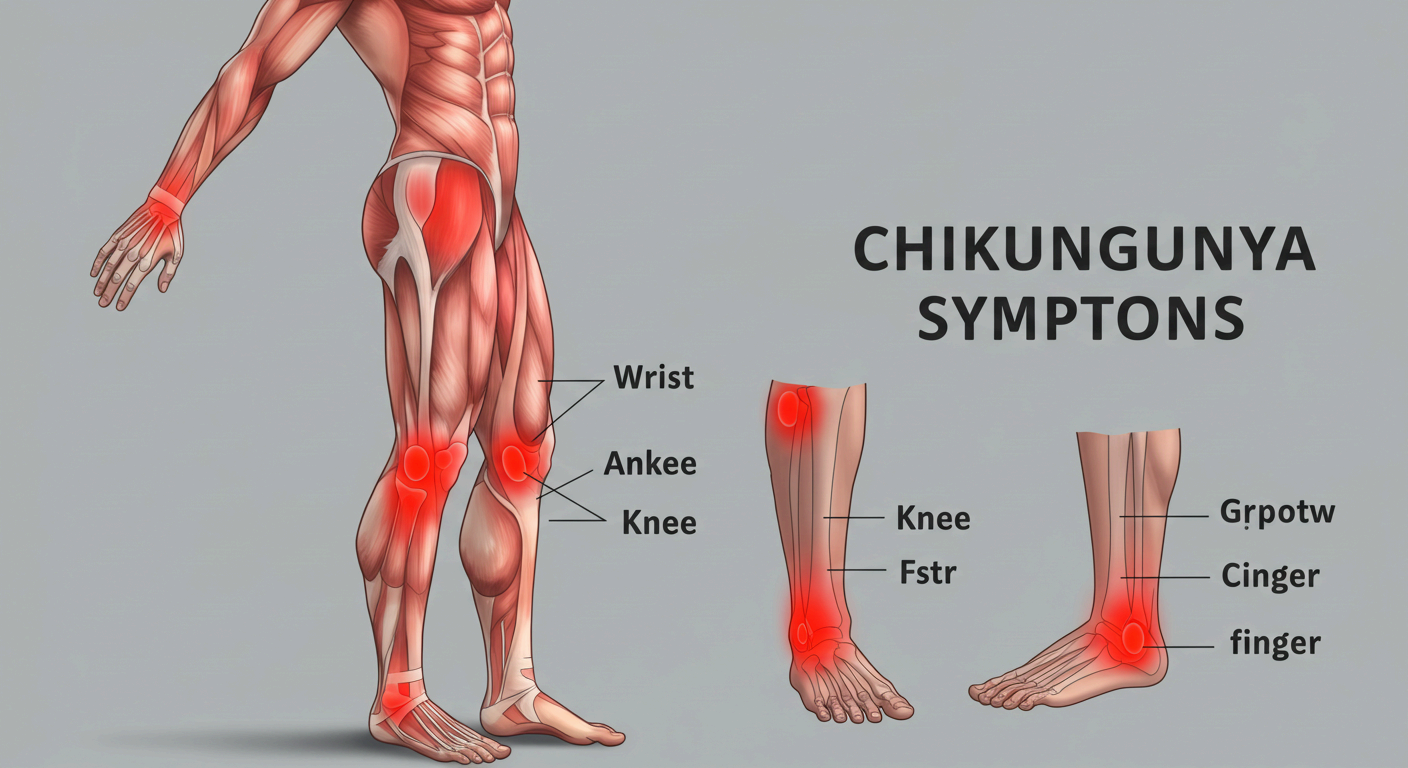 발열과 함께 손&middot;발 관절이 붓고 아프다면 의심해보세요.