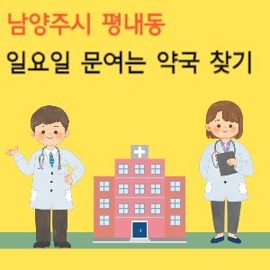 남양주시 평내동 일요일 문여는 약국 찾기