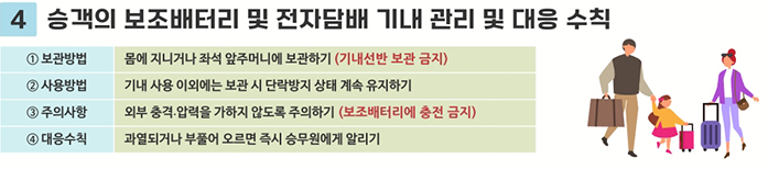 보조 밧데리 반입 기준