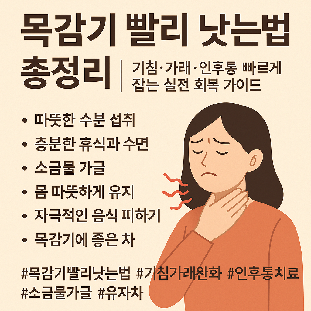목감기 빨리 낫는법 - 기침·가래·인후통 빠르게 잡는 실전 회복 가이드